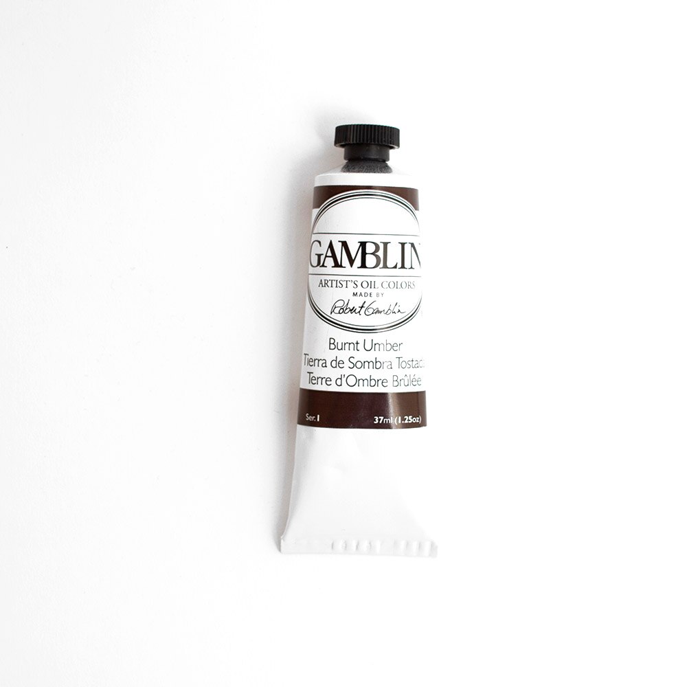 Gamblin, Oil, Art & School, Artist Grade, Paint, 37ml, 45670, Burnt Umber